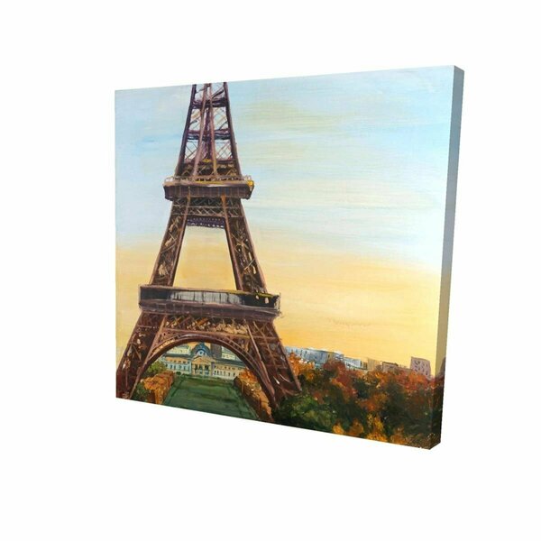 Fondo 32 x 32 in. Eiffel Tower by Dawn-Print on Canvas FO2793392